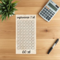 Wyzwanie oszczędnościowe 1zł laminowane