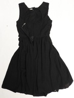 L607_CZARNA,ROZKLOSZOWANA SUKIENKA///BOHO r 38/40