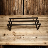 STOJAK NA BUTY OBUWIE 63x20 METALOWY PÓŁKA SOLIDNY LOFT NOWOCZESNY CZARNY