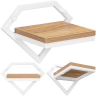 METALOWY KWIETNIK WISZĄCY NA ŚCIANĘ PÓŁKA NA DONICZKĘ KWIATY BIAŁY