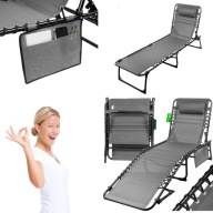 LEŻAK OGRODOWY PLAŻOWY SKŁADANY PODUSZKA BASENOWY ROZKŁADANY LEKKI FOTEL