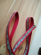Smycz z odblaskiem 120 cm taśma 2 cm czerwona NOWA