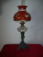 DOBRA CENA--[@cq] -OGLĄDNIJ Salonowa Lampa Naftowa koniec XIXw