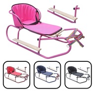 SANKI METALOWE DLA DZIECI Z OPARCIEM MOCNE POLSKIE PŁOZY