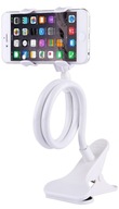 Elastyczny długi uniwersalny uchwyt z klipsem do telefonu kolor Biały
