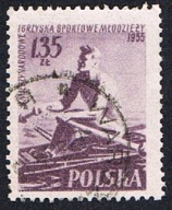 1955 Polska fi 794B -12.75 - II Międzynarodowe Igrzyska Sportowe Młodzieży