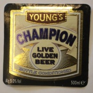 ETYKIETA - YOUNG'S - CHAMPION - LIVE GOLDEN BEER - BOTTLE CONDITIONED