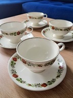 PRZEPIĘKNY ZESTAW CZTERECH PORCELANOWYCH FILIŻANEK ROYAL SPHINX_I POŁ. XX W