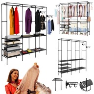 GARDEROBA POLKA STELARZ NA UBRANIA DUZA METALOWA REGULOWANA SKLADANA WIESZA