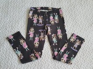 Cool Club legginsy lekko ocieplane grafitowe w króliczki nowe roz 128