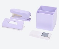 Organizer biurkowy pojemnik, dziurkacz, zszywacz i zszywki