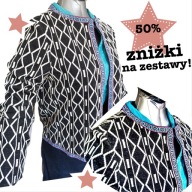 Elegancki dzianinowy żakiet z ozdobną lamówką F&F uniwersalny