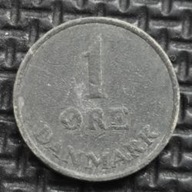 *DANIA [0644]*1 ore 1960 Król Fryderyk IX, Korona, Monogram DANMARK *1 ORE