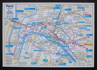 Pocztówka > Francja ~ Paryż - mapa linii metra