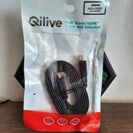 Kabel przewód HDMI z Ethernetem Qilive Q.9762 wtyk A - wtyk A nowy zapakow.