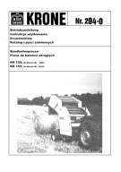 Krone KR 125, 155 - instrukcja obsługi, katalog częśći pras PL