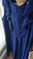 Atmosphere sukienka klasyczna kobaltowa j.NOWA +kardigan 36