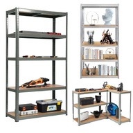 REGAŁ METALOWY GARAŻOWY MAGAZYNOWY 180 X 90 X 40 CM MAX 175 KG NA PÓŁKĘ