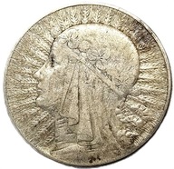 Moneta obiegowa II Rzeczypospolitej Polskiej 5 złotych, wybita w 1934 roku,