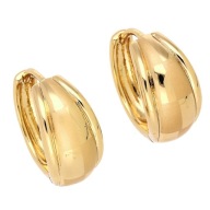 86197 Kolczyki stal chirurgiczna 316L pozłacane 18k kółka mat połysk