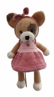 PIESEK miś szydełko maskotka zabawka prezent handmade amigurumi ręcznie