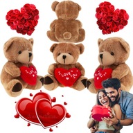 MIŚ PLUSZOWY BRĄZOWY WALENTYNKI PREZENT LOVE YOU MASKOTKA PRZYTULANKA