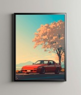 Mazda RX-7 FD3S 4 Plakat/Obraz w Ramce 40x30cm Prezent dla faceta
