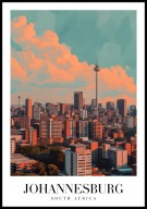A2 PLAKAT MIASTO JOHANNESBURG RPA REPUBLIKA POŁUDNIOWEJ AFRYKI SOUTH AFRICA