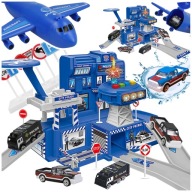 DUŻY Parking rozkładany 51x48 Zjeżdżalnia Garaż Policja Światła Dźwięk Auta