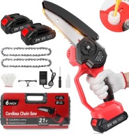 DC11 Mini piła łańcuchowa COTINSE silnik 800W z 2 akumulatorami SUPER LEKKA