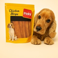 NATURALNY PRZYSMAK GRYZAK dla PSA Pinky CHICKEN STRIPS (95% kurczaka) 140g