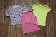 piżamka dziewczęca 110 116 122 komplet koszulek