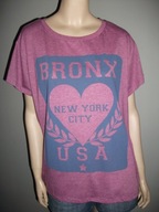 GEORGE t-shirt damski oversize Bronx róż/fiolet 36