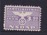 Niemcy, znaczki opłat członkowskich, partyjnych, WWII /AK/