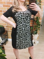 Janina sukienka letnia panterka duży rozmiar 44