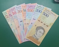 Banknoty Wenezuela 2;5;10;20;50;100;200;500 Bolivares2018