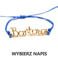 Bransoletka z IMIENIEM lub napisem - hand made -mosiadz