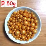 Złote perły do dekoracji tortów i innych wyrobów cukierniczych. Mix - 50 g