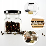 Zestaw 24x szklany słoik 120 ml z zakrętką + 75 etykiet elegancja