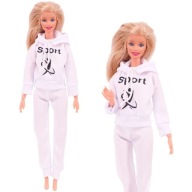 Ubranko dla lalki B. - Biały zestaw sportowy, buty, okulary !!!