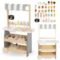 LODZIARNIA DREWNIANA NA KÓŁKACH - WÓZEK Z LODAMI WYBÓR KSZTAŁTÓW I KOLORÓW