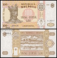 BNB - MOŁDAWIA 100 Lei 1992 # seria F.0017 nr 229535 # P15a # RZADKI # UNC