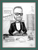 Karykatury ze zdjęcia A4 - ojciec chrzestny