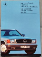 Prospekt Mercedes C126 S Coupe 420 SEC 500 SEC 560 SEC 8 / 1987