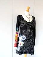 DESIGUAL CZARNA Z PRINTEM ASYMETRYCZNA 36/38