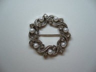 KLAMRA DO APASZKI SZALA PERŁY KRYSZTAŁKI