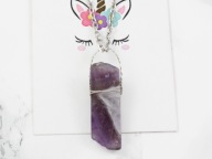 wisiorek AMETYST kamień minerał vintage boho MN88