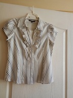 Fantastyczna bluzeczka z oryginalnym żabotem - 14/42- bdb