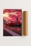Plakat bez ramy 50x70 cm Toyota Supra Różany Horyzont | Pomysł na Prezent