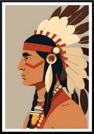 A2 PLAKAT OBRAZ PLAKAT INDIANIN INDIANIE PLEMIĘ INDIAŃSKIE